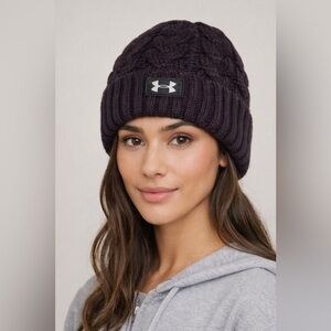 Under Armour Women's Cable Knit Beanie - Black